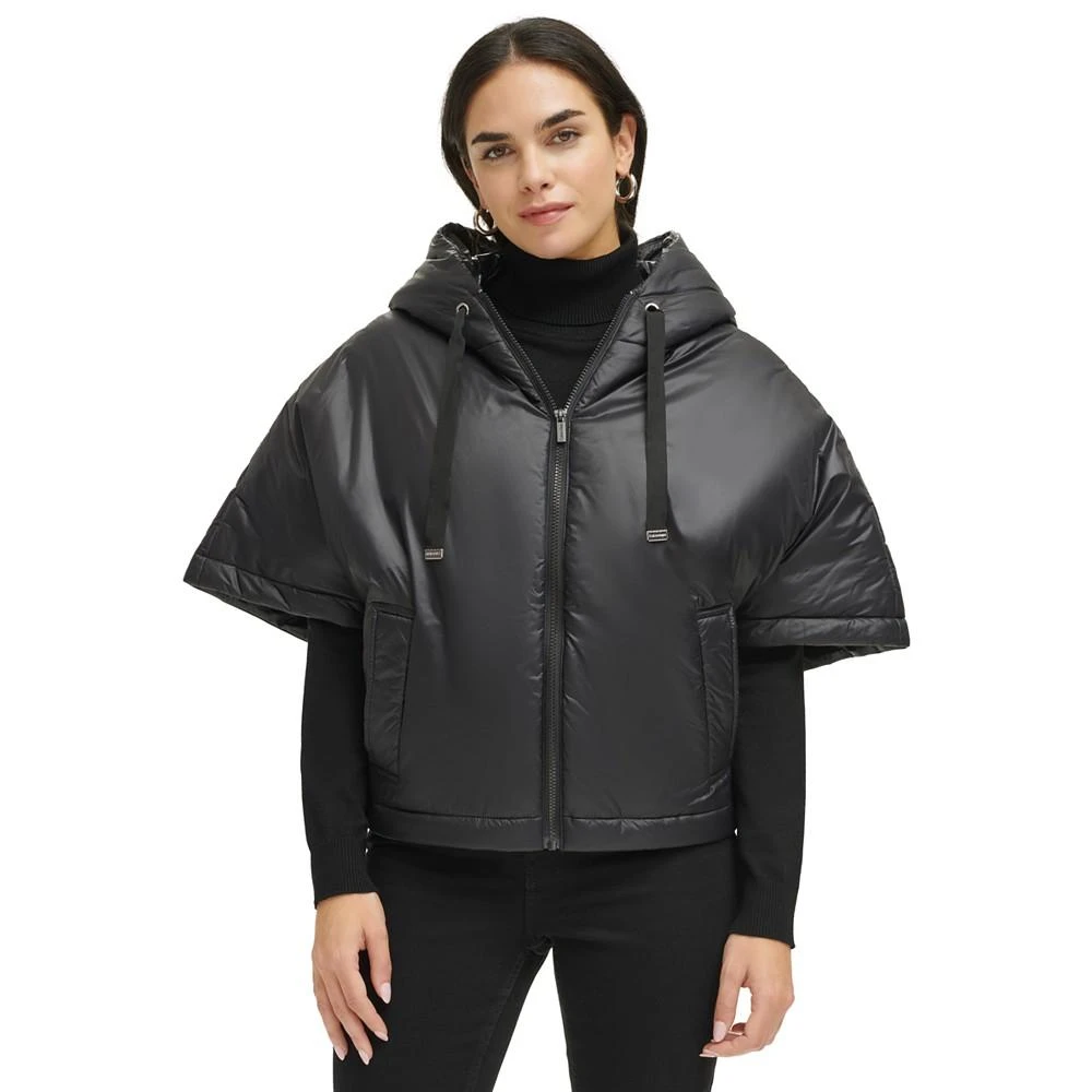 商品Calvin Klein|Women's Zip-Front Puffer Poncho,价格¥461,第2张图片详细描述