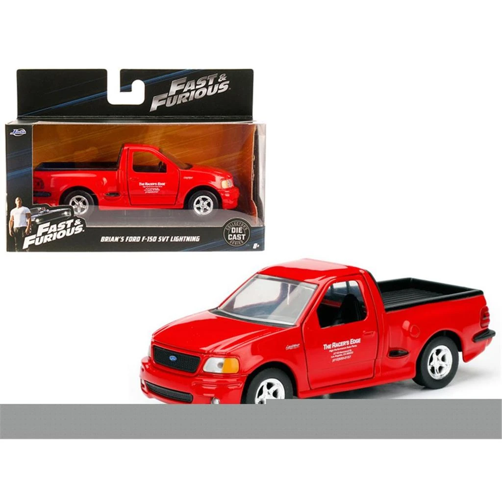 商品Jada Toys|Jada  Brians 1999 Ford F-150 SVT Lightning Red Fast & Furious Movie 1 by 32 Diecast Model Car,价格¥208,第1张图片