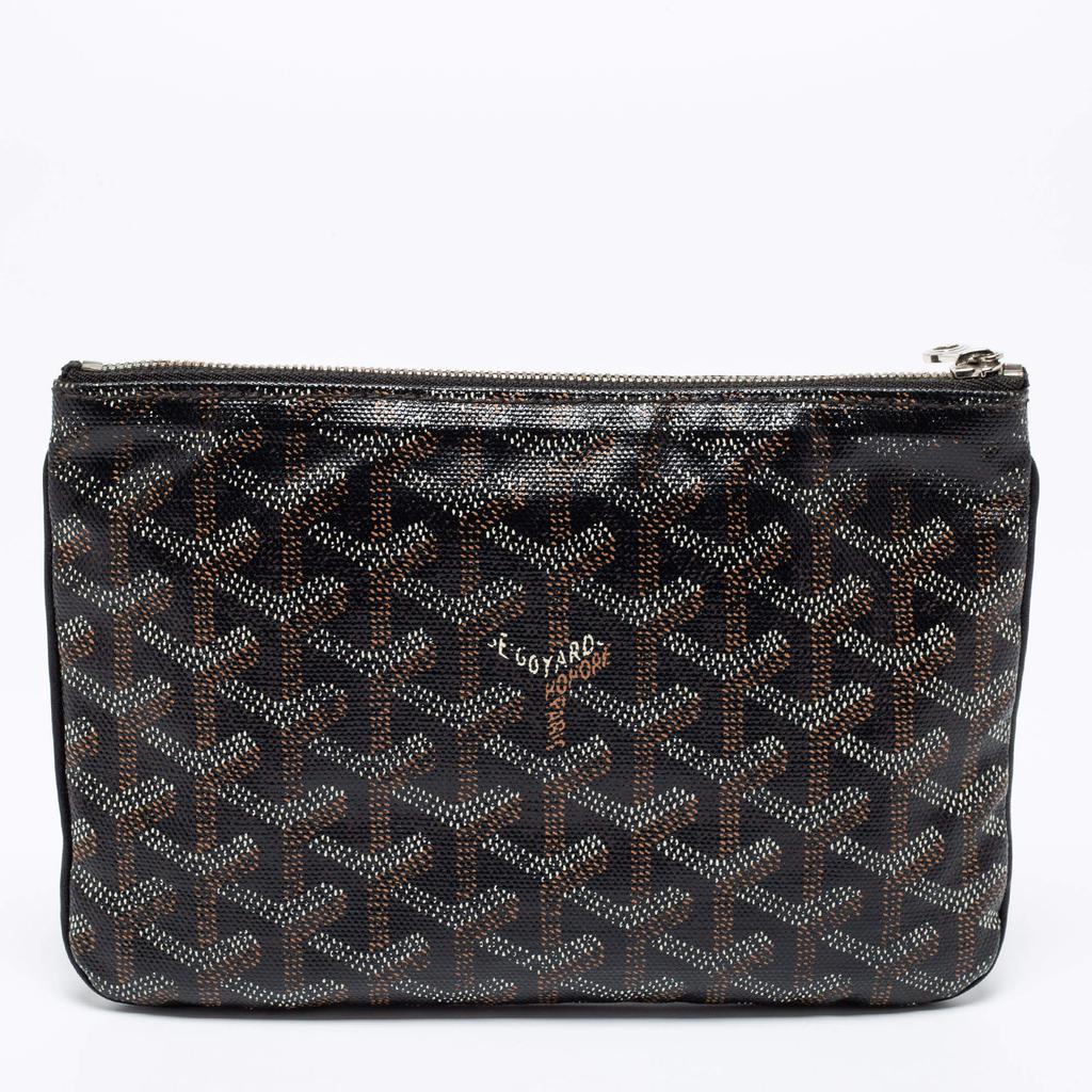 Goyard Black Goyardine Coated Canvas PM Senat Clutch商品第4张图片规格展示