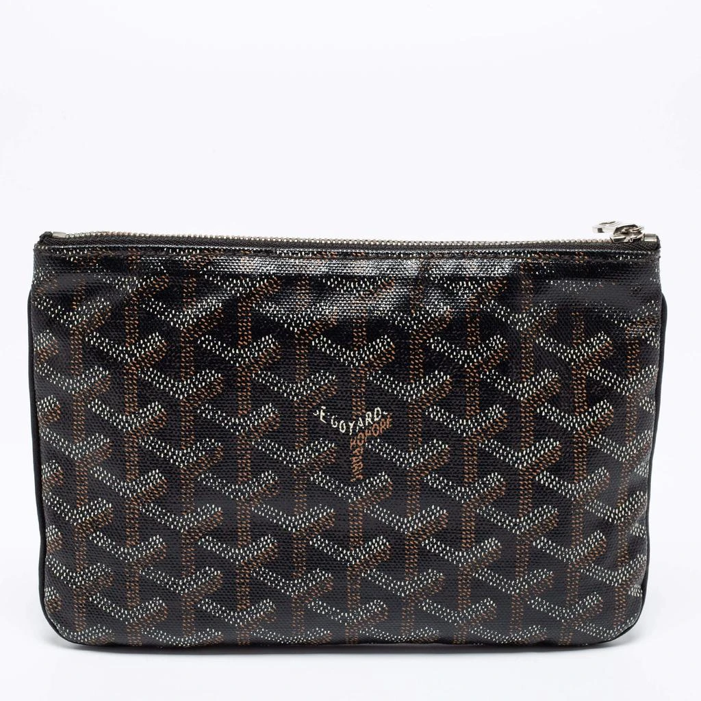 商品[二手商品] Goyard|Goyard Black Goyardine Coated Canvas PM Senat Clutch,价格¥2860,第4张图片详细描述