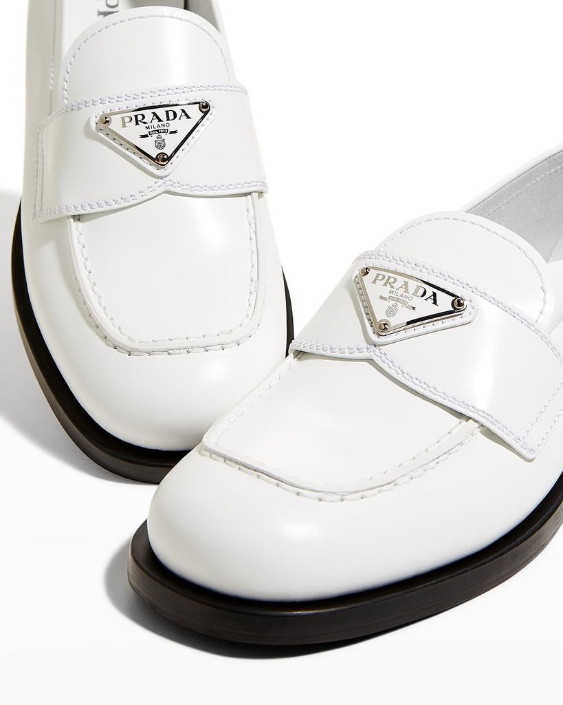 商品Prada|Calfskin Logo Flat Loafers,价格¥8047,第6张图片详细描述