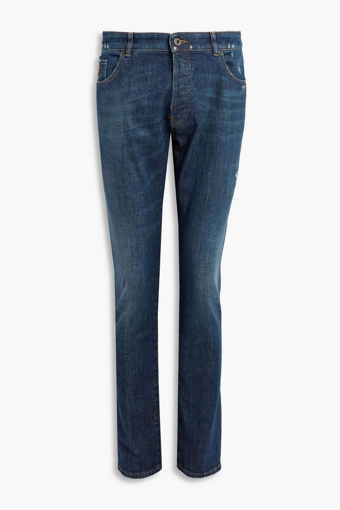Faded distressed denim jeans商品第1张图片规格展示