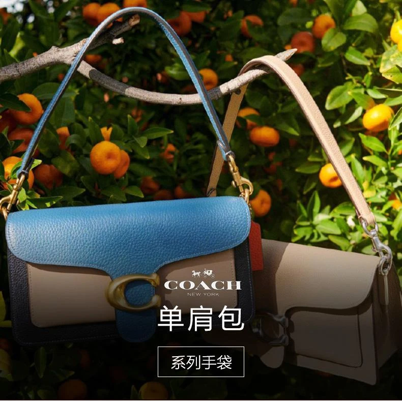 商品Coach|香港直邮coach蔻驰女士奥莱款PVC配皮单肩包91494IMRVQ优雅气质,价格¥2533,第1张图片详细描述