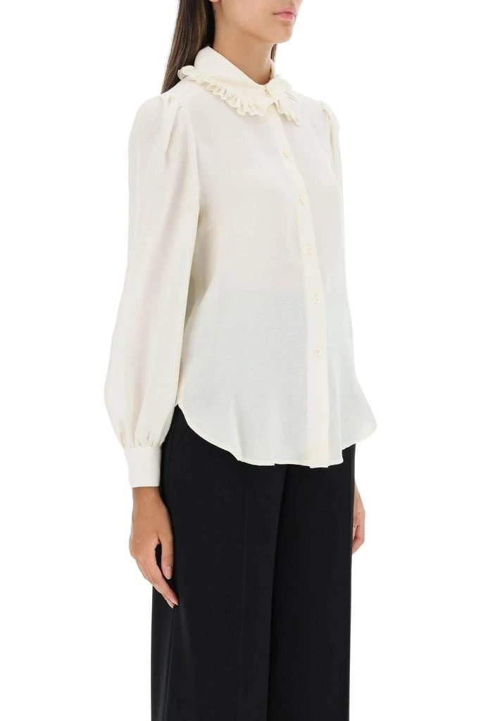 商品See by Chloé|VISCOSE SHIRT WITH RUFFLE DETAIL,价格¥891,第3张图片详细描述