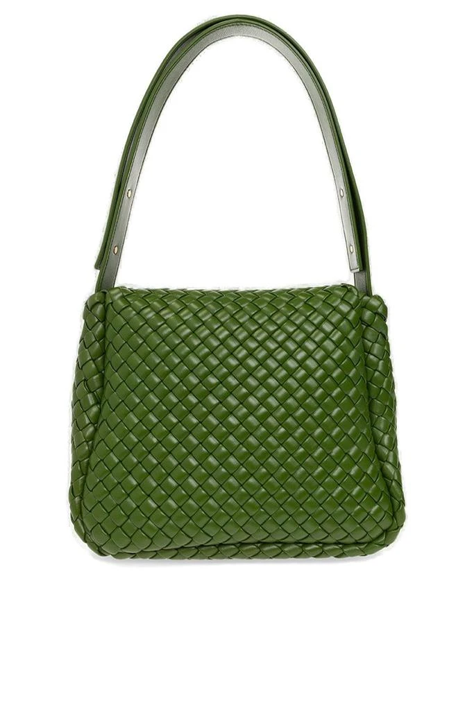 商品Bottega Veneta|Bottega Veneta Cobble Intrecciato Foldover Top Shoulder Bag,价格¥27545,第2张图片详细描述