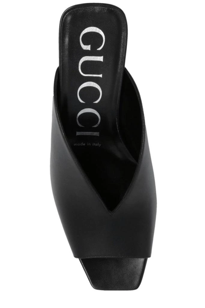 商品Gucci|Gucci V-Shape Heeled Mules,价格¥5124,第4张图片详细描述