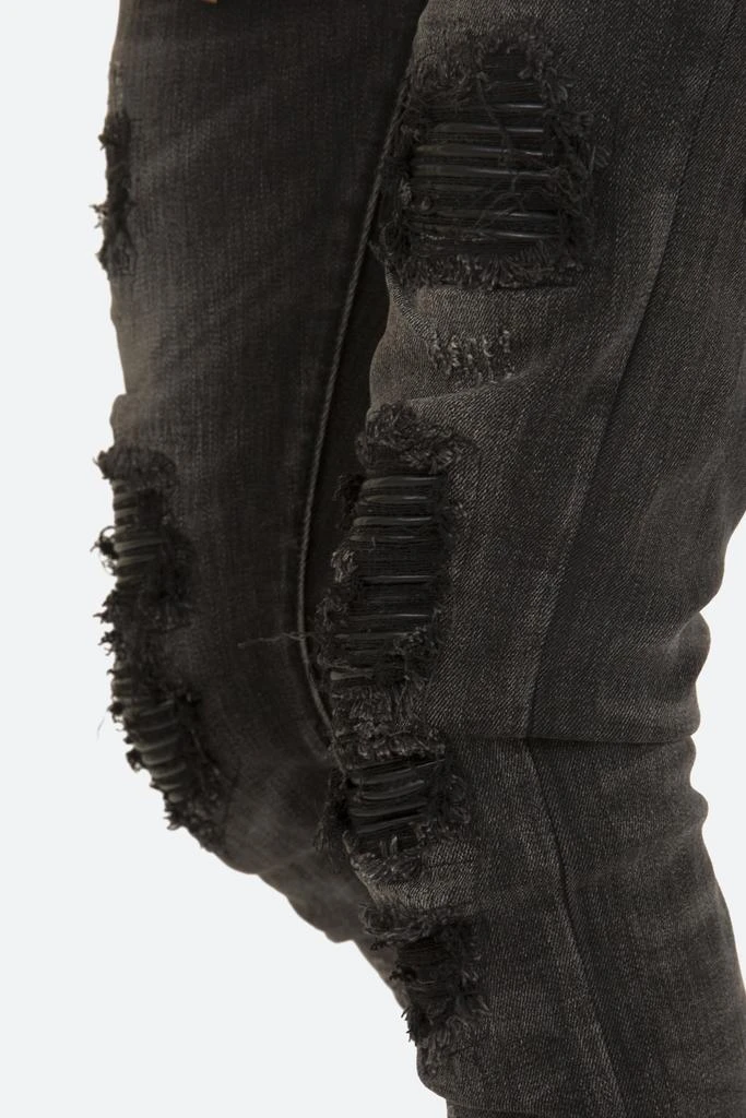 商品MNML|X226 Stretch Moto Denim - Black/Black,价格¥436,第2张图片详细描述