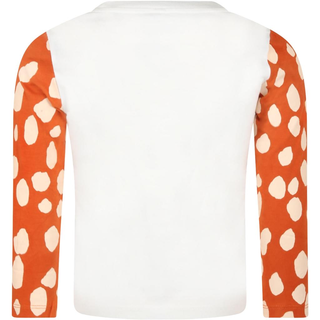 Stella McCartney Kids T-shirt Bianca Per Bambina Con Cerbiatti商品第2张图片规格展示