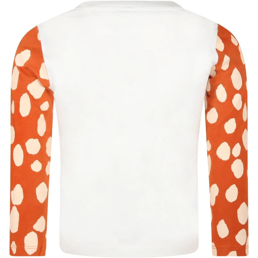 商品Stella McCartney|Stella McCartney Kids T-shirt Bianca Per Bambina Con Cerbiatti,价格¥638,第2张图片详细描述