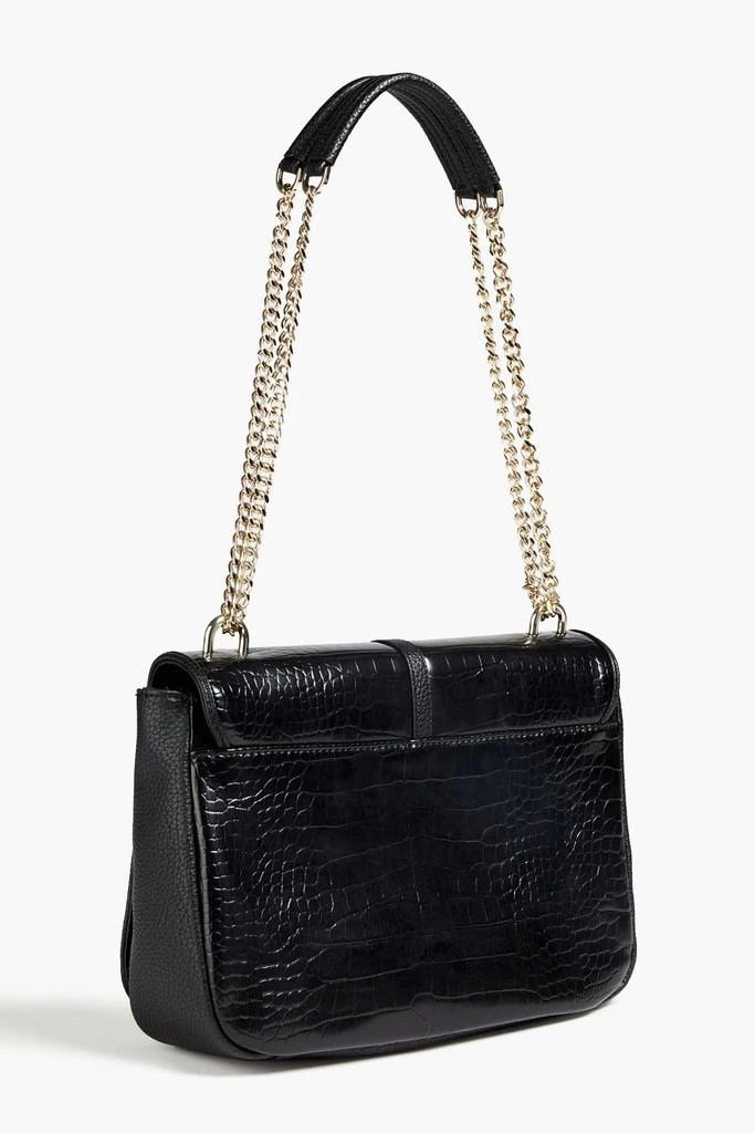 商品Love Moschino|Faux croc-effect leather shoulder bag,价格¥789,第3张图片详细描述