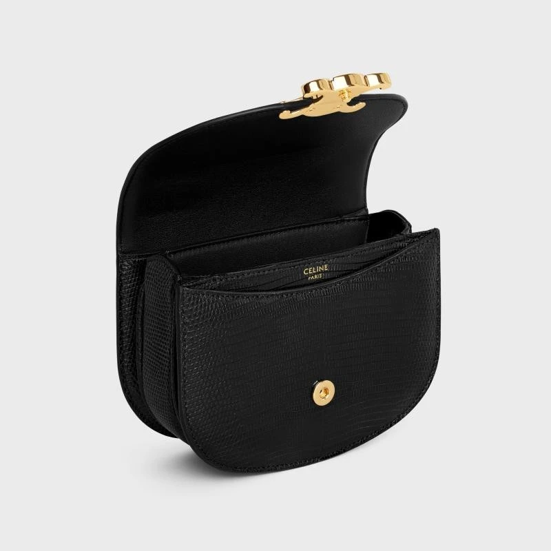 商品Celine|【预售3-7天】CELINE赛琳 女士黑色蜥蜴皮手提包,价格¥41503,第6张图片详细描述