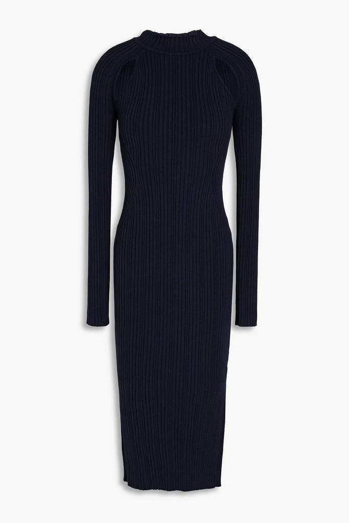 商品LVIR|Cutout ribbed-knit midi dress,价格¥630,第1张图片