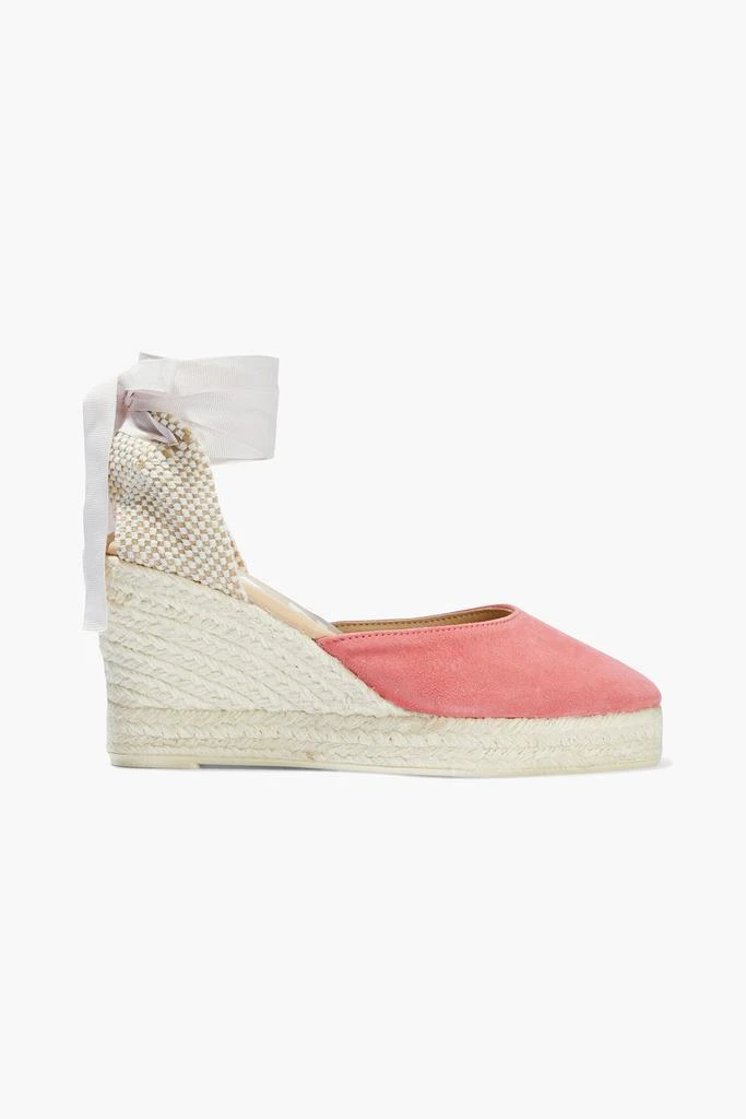 商品MANEBÍ|Hamptons lace-up suede wedge espadrilles,价格¥811,第1张图片