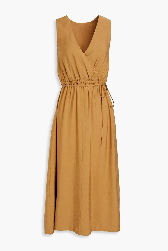 商品Vince|Wrap-effect twill midi dress,价格¥1473,第3张图片详细描述
