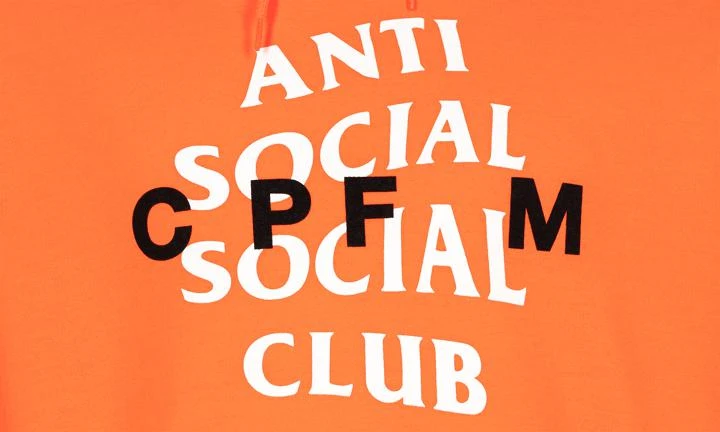 商品Anti Social Social Club|Anti Social Social Club CPFM Orange Hoodie,价格¥849,第3张图片详细描述