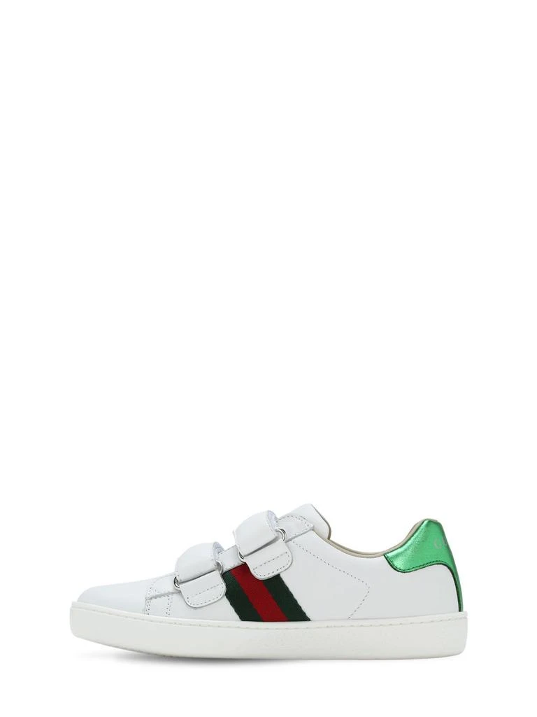 商品Gucci|New Ace Leather Strap Sneakers,价格¥3595,第4张图片详细描述