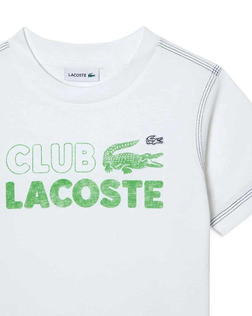 商品Lacoste|Unisex Logo Print Organic Cotton Tee - Little Kid, Big Kid,价格¥337,第3张图片详细描述