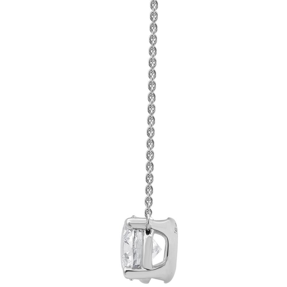 商品Badgley Mischka|Certified Lab Grown Diamond Solitaire Pendant 18" Necklace (2-1/4 ct. t.w.) in 14k White Gold,价格¥44455,第4张图片详细描述