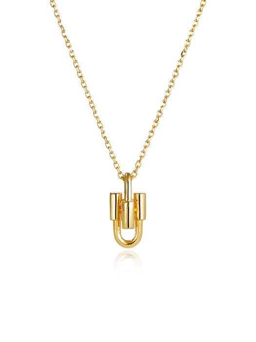 Dual H Necklace Yellow_HL6N23518Y4420商品第1张图片规格展示