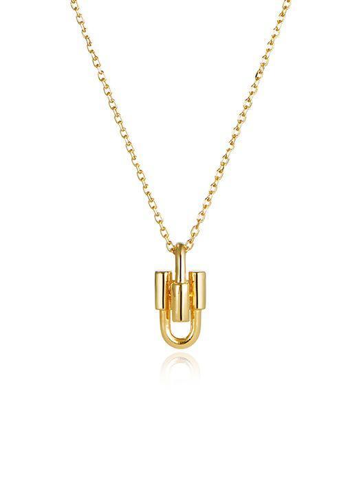 商品hyeres-lor|Dual H Necklace Yellow_HL6N23518Y4420,价格¥2930,第1张图片