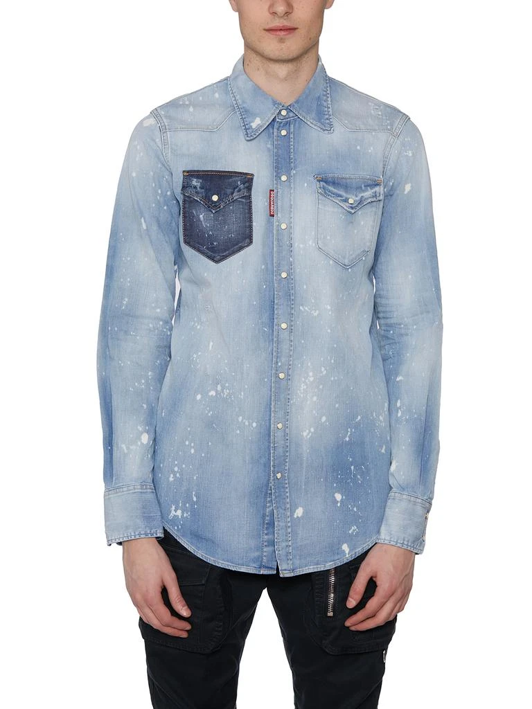 商品DSQUARED2|CAMICIA IN DENIM,价格¥2201,第1张图片