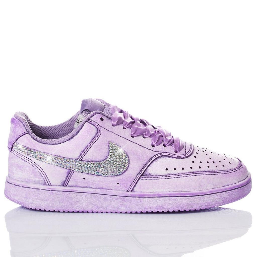 商品NIKE|Nike Women's  Purple Leather Sneakers,价格¥2522-¥2583,第1张图片