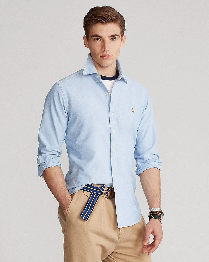 商品Ralph Lauren|Long Sleeve Cotton Oxford Button Down Shirt - Classic & Slim Stretch Fits,价格¥931,第1张图片详细描述