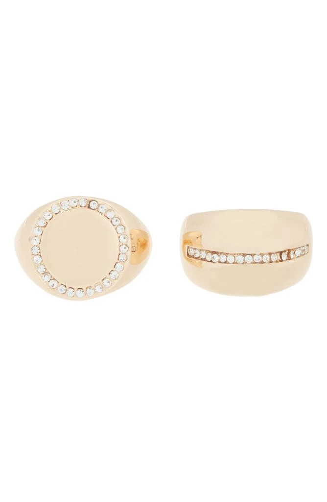 商品Nordstrom|2-Pack Crystal Bubble & Signet Rings,价格¥46,第1张图片