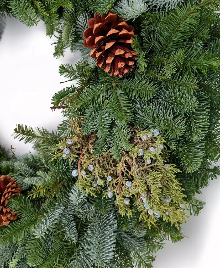 商品International Christmas Innovation|Traditional Noble Fir Fresh Wreath, 28'',价格¥426,第3张图片详细描述