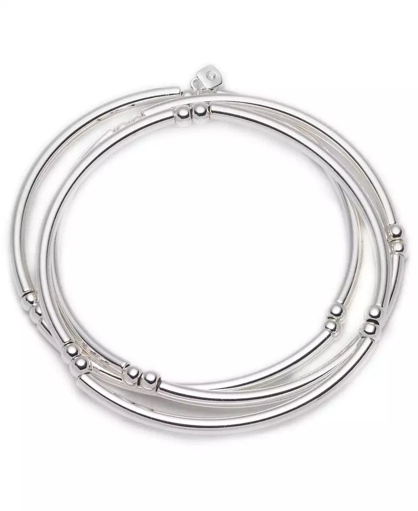 商品Nine West|Stretch Silver Bangles, 3 Set,价格¥137,第1张图片