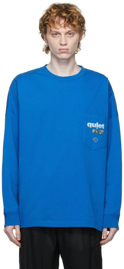 商品Martine Rose|Blue Logo Long Sleeve T-Shirt,价格¥910,第1张图片