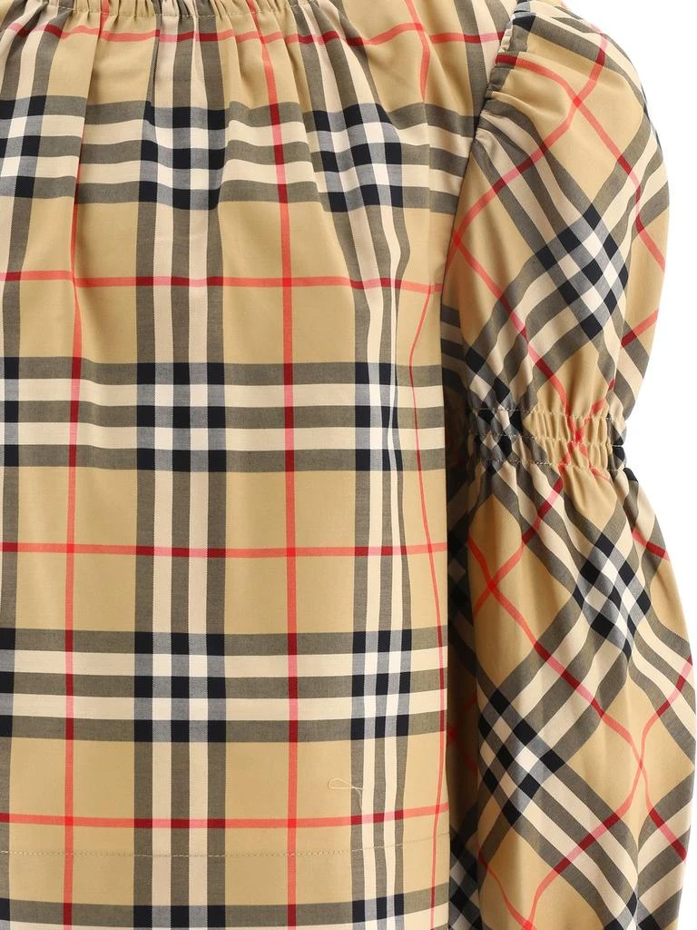 商品Burberry|Вurberry Kids Checked Puff-Sleeved Blouse,价格¥2012,第4张图片详细描述