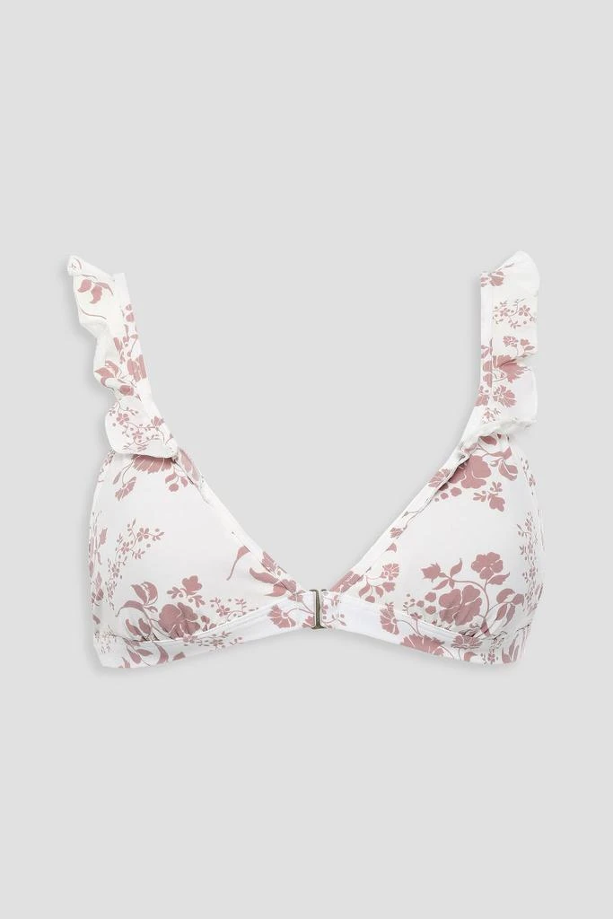 商品LOVE STORIES|Ruffle-trimmed floral-print triangle bikini top,价格¥182,第1张图片