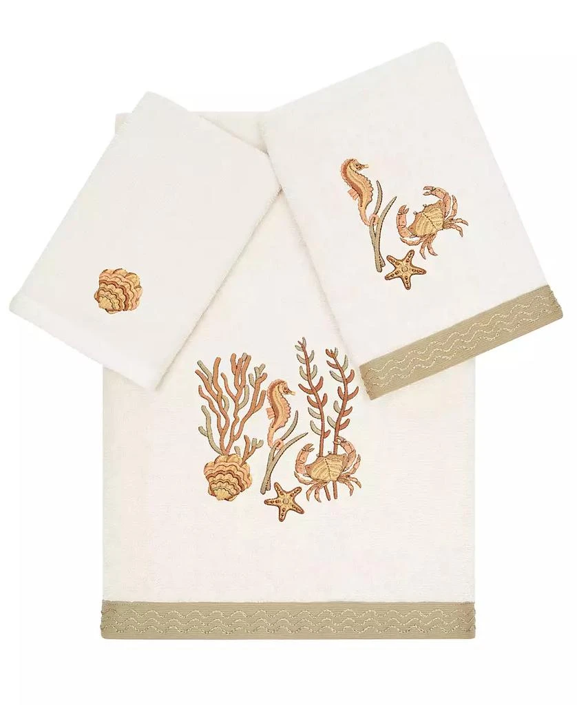 商品Linum Home Textiles|Turkish Cotton Aaron Embellished 3-Pc. Bath Towel Set,价格¥260,第1张图片