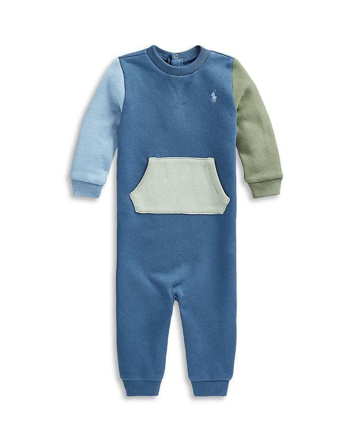 商品Ralph Lauren|Boys' Color Blocked Fleece Coverall - Baby,价格¥276,第1张图片详细描述