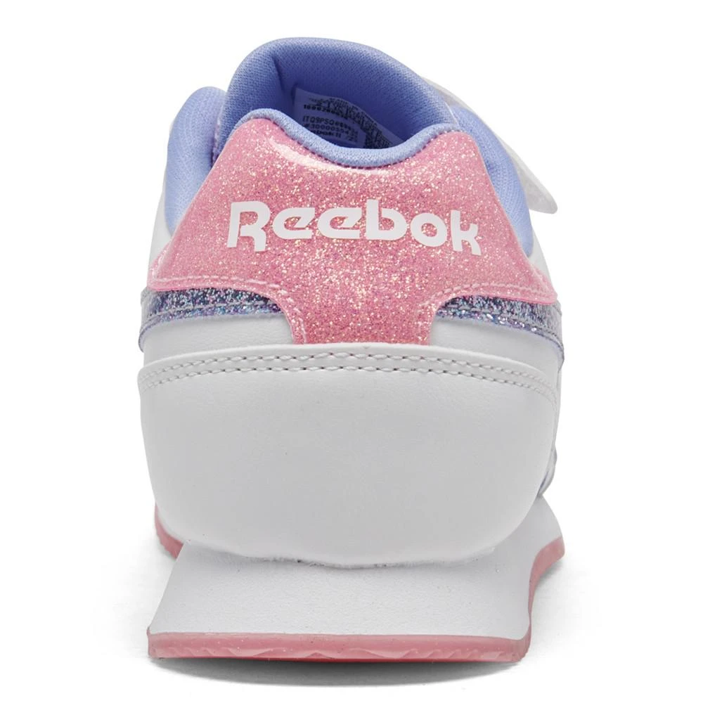 商品Reebok|Little Girls Royal Classic Leather Jog 3.0 Fastening Strap Casual Sneakers from Finish Line,价格¥331,第4张图片详细描述