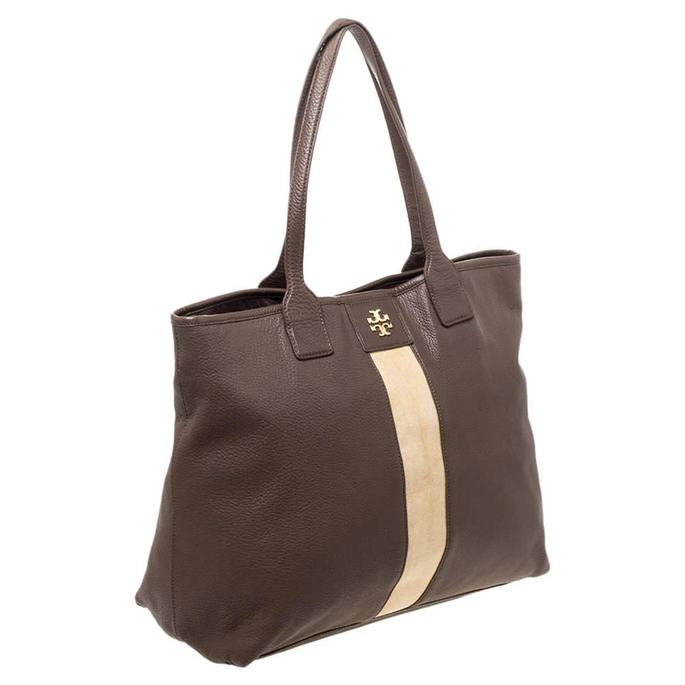 商品[二手商品] Tory Burch|Tory Burch Brown/Beige Leather Shopper Tote,价格¥1656,第3张图片详细描述