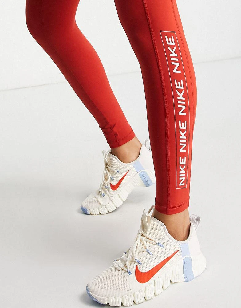 商品NIKE|Nike Training Pro Dri-FIT graphic mid rise leggings in red,价格¥243,第2张图片详细描述