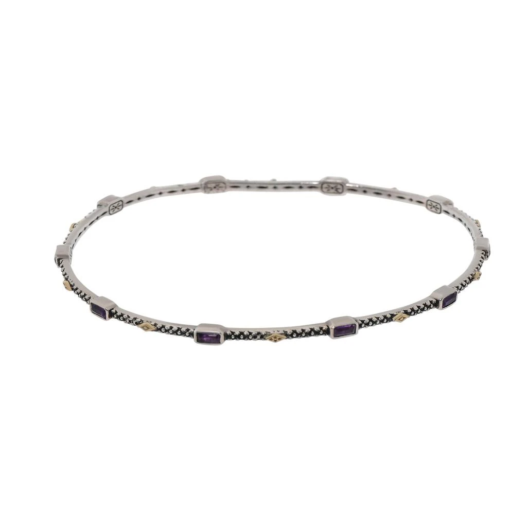 商品Konstantino|Konstantino Nemesis Sterling Silver And 18K Yellow Gold With Amethyst 0.80ct. Tw. Bangle Bracelet BMK4369-101-CUT,价格¥1458,第3张图片详细描述