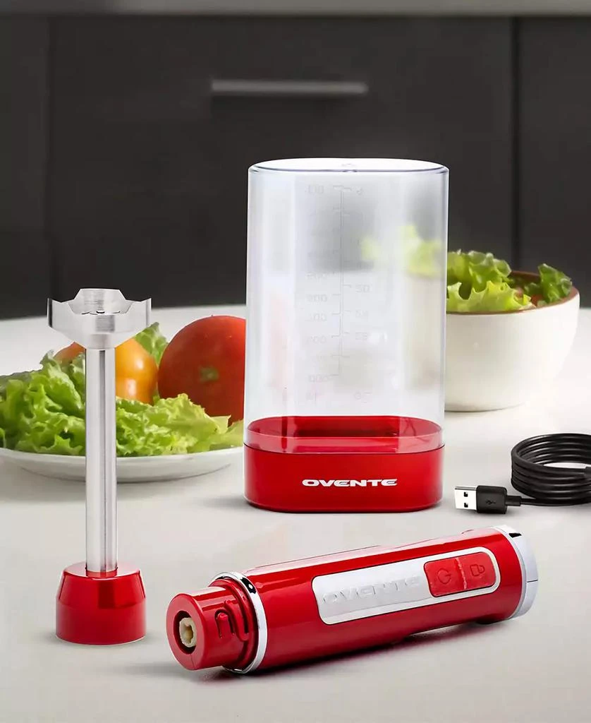 商品OVENTE|Stainless Steel Blades Cordless Rechargeable Hand Blender HR781R,价格¥232,第5张图片详细描述