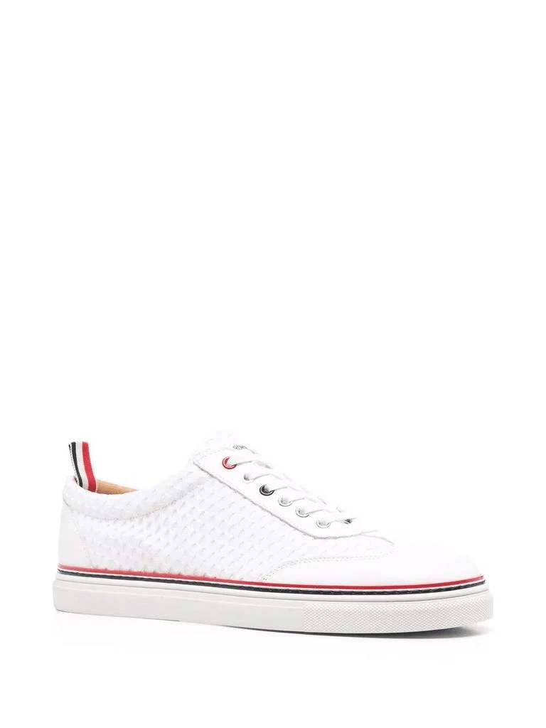 商品Thom Browne|THOM BROWNE RWB-stripe low-top sneakers,价格¥2508,第2张图片详细描述