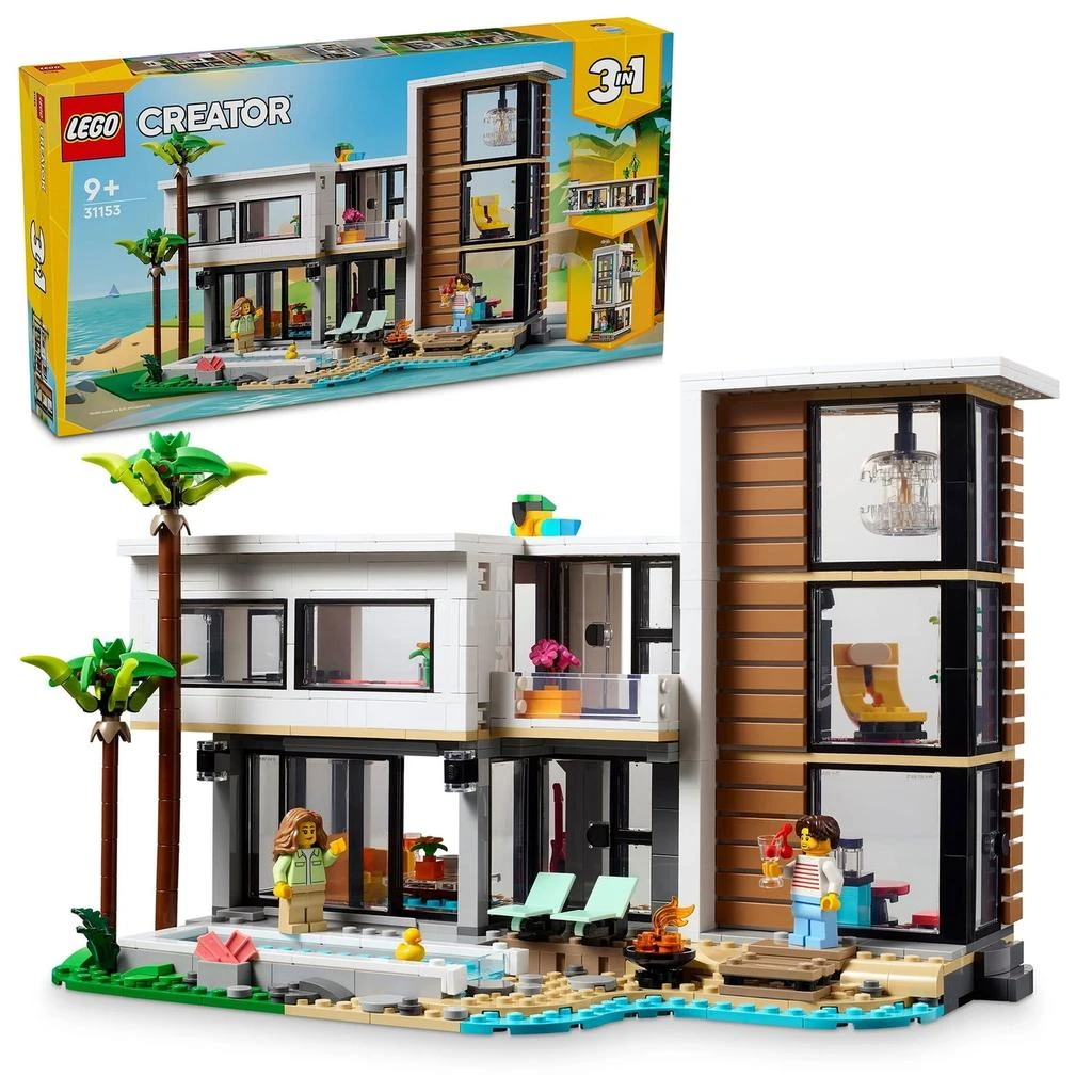 商品LEGO|LEGO Creator 3in1 Modern House Building Set for Kids 31153,价格¥986,第1张图片