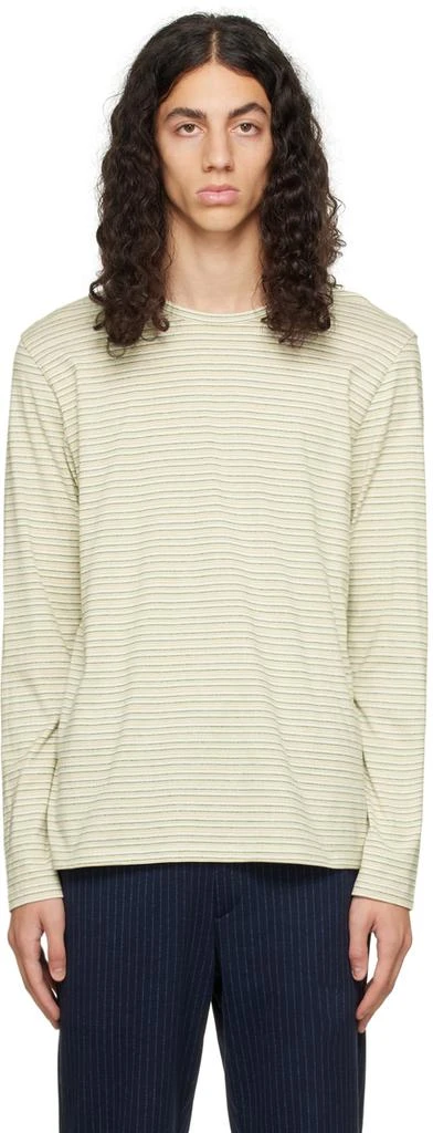 商品Vince|Off-White Striped Long Sleeve T-Shirt,价格¥488,第1张图片