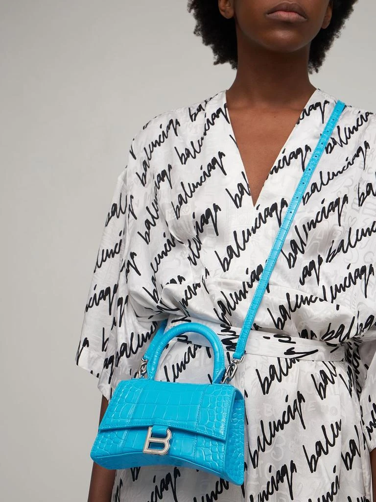 商品Balenciaga|Xs Hourglass Leather Top Handle Bag,价格¥21652,第2张图片详细描述
