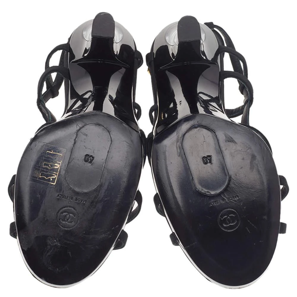 Chanel Black Fabric Strappy Sandals Size 40 商品