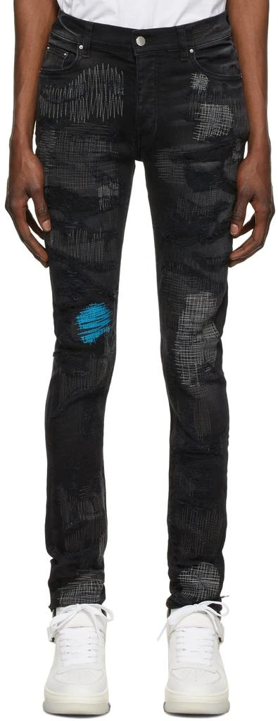 商品AMIRI|Black Distressed Jeans,价格¥3544,第1张图片