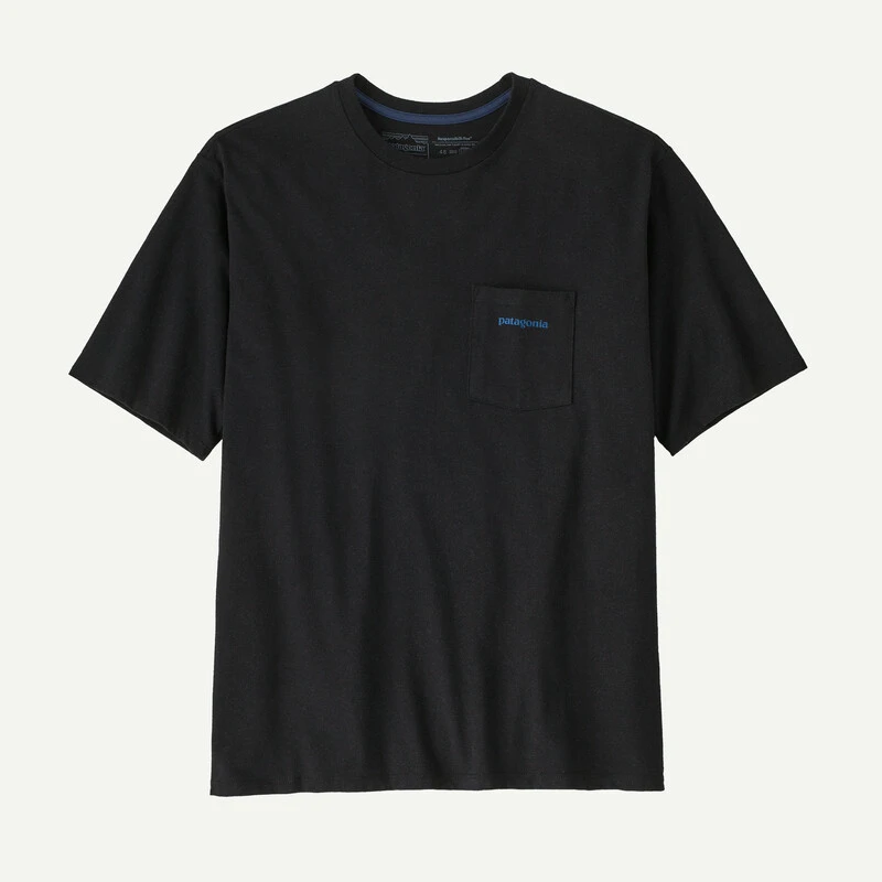 PATAGONIA 男士墨黑色棉/涤纶短袖T恤 商品