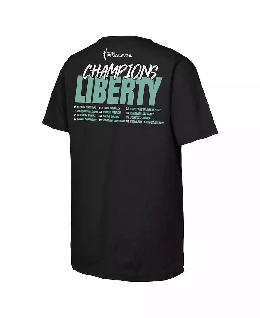商品Outerstuff|Big Boys and Girls Black New York Liberty 2024 WNBA Finals Champions Roster T-shirt,价格¥222,第2张图片详细描述