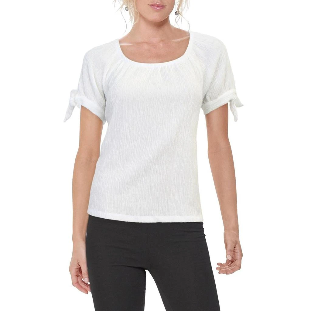 商品Style & Co|Style & Co. Womens Off The Shoulder Tie Sleeve Pullover Top,价格¥76,第1张图片
