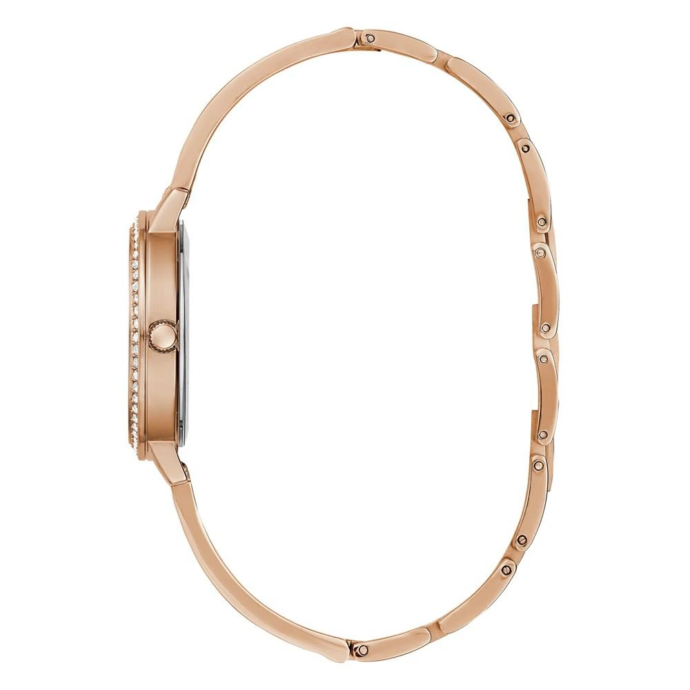 商品GUESS|Women's Glitz Rose Gold-tone Stainless Steel Bracelet Watch 32mm,价格¥545,第2张图片详细描述